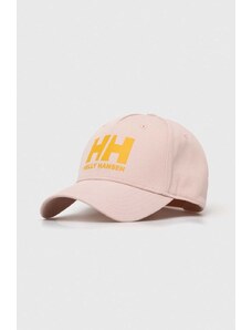 Pamučna kapa sa šiltom Helly Hansen HH Ball Cap 67434 001 boja: ružičasta, s tiskom