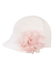 Pamučna kapa sa šiltom za bebe Jamiks ROSALIE boja: ružičasta, s aplikacijom