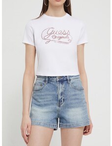 Traper kratke hlače Guess Originals za žene, bez uzorka, visoki struk