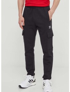 Donji dio trenirke adidas Originals Trefoil Essentials Cargo Pants boja: crna, s aplikacijom, IP2755