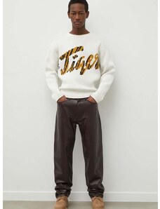 Kožne hlače Tiger Of Sweden za muškarce, boja: smeđa, ravni kroj