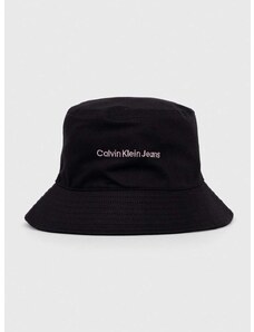 Pamučni šešir Calvin Klein Jeans boja: crna, pamučni