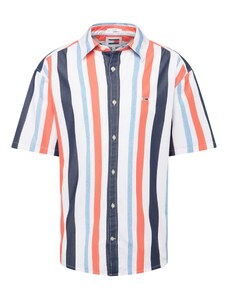 Tommy Jeans Košulja mornarsko plava / svijetloplava / crvena / bijela