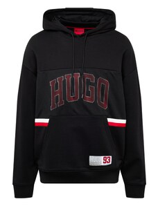 HUGO Sweater majica 'Danody' crvena / crna / bijela