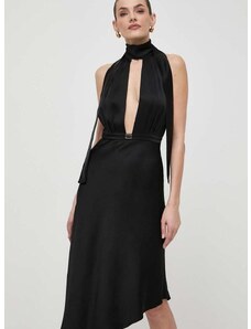 Haljina Elisabetta Franchi boja: crna, mini, širi se prema dolje