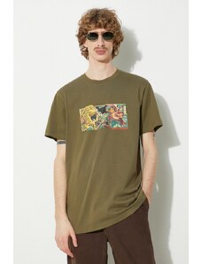 Pamučna majica Maharishi Tiger Vs. Samurai T-Shirt za muškarce, boja: zelena, s tiskom, 1079.OLIVE