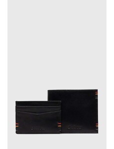 Kožni novčanik i etui za kartice Barbour Cairnwell Wallet & Cardholder Gift Set boja: crna, MGS0082