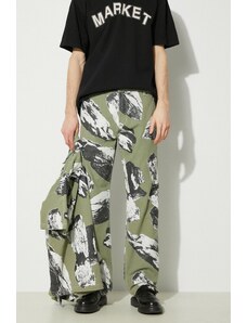 Pamučne hlače Market Talus Work Pants boja: zelena, ravni kroj, 388001157