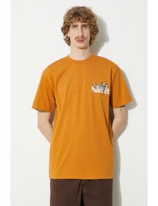 Pamučna majica Market Better Call Bear T-Shirt za muškarce, boja: narančasta, s tiskom, 399001784