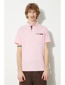 Pamučna polo majica Barbour Corpatch Polo boja: ružičasta, bez uzorka, MML1071