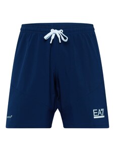 EA7 Emporio Armani Sportske hlače mornarsko plava / bijela