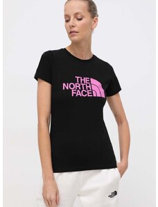 Pamučna majica The North Face za žene, boja: crna