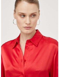 Košulja Samsoe Samsoe za žene, boja: crvena, regular, s klasičnim ovratnikom