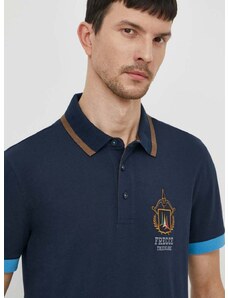 Polo majica Aeronautica Militare za muškarce, boja: tamno plava, s aplikacijom