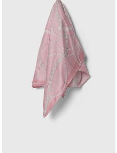 Svilena marama Lanvin boja: ružičasta, s uzorkom