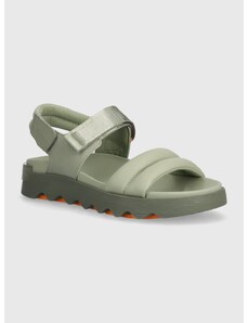 Kožne sandale Sorel VIIBE SANDAL za žene, boja: zelena, 2030511348