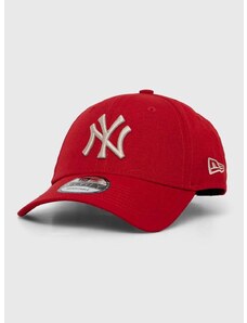 Kapa sa šiltom New Era boja: crvena, s aplikacijom, NEW YORK YANKEES