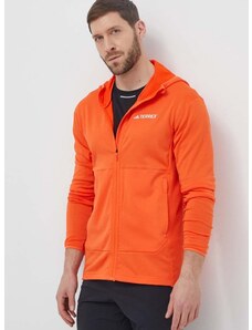 Sportska dukserica adidas TERREX Xperior boja: narančasta, s kapuljačom, bez uzorka, IQ3720