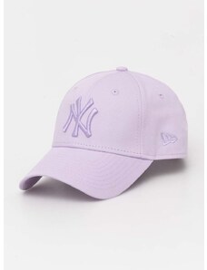Pamučna kapa sa šiltom New Era boja: ljubičasta, s aplikacijom, NEW YORK YANKEES