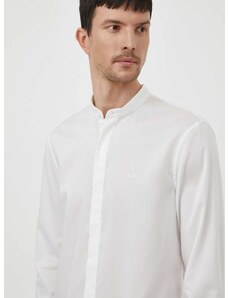 Košulja Armani Exchange za muškarce, boja: bijela, regular, s ruskim ovratnikom, 3DZC19 ZN4CZ