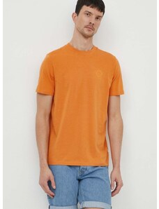 Pamučna majica Lindbergh za muškarce, boja: narančasta, s tiskom