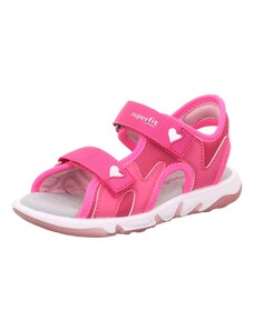 SUPERFIT Sandale 'PEBBLES' roza / bijela