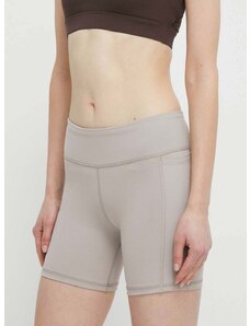 Kratke hlače za trening Reebok LUX COLLECTION boja: siva, bez uzorka, visoki struk, 100076148
