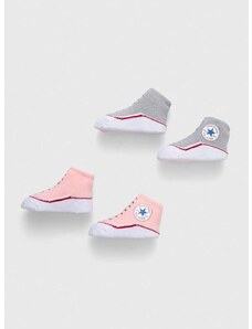Čarapice za bebe Converse 2-pack boja: ružičasta