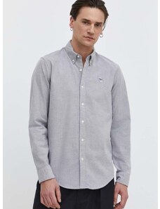 Košulja Abercrombie & Fitch za muškarce, boja: siva, regular, s button-down ovratnikom