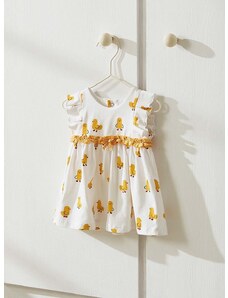 Haljina za bebe Mayoral Newborn boja: žuta, mini, širi se prema dolje