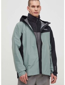 Kišna jakna adidas TERREX Multi 2.5 L RAIN.RDY za muškarce, boja: zelena, IN4770