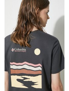 Pamučna majica Columbia Boundless Beauty za žene, boja: siva, 2036581