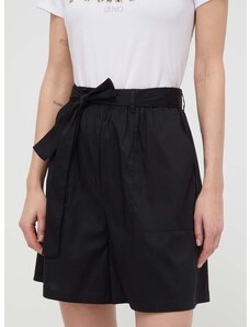 Kratke hlače Liu Jo za žene, boja: crna, bez uzorka, visoki struk
