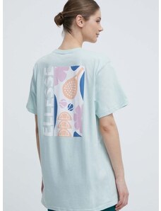 Pamučna majica Ellesse Fortunata T-Shirt za žene, boja: tirkizna, SGV20246