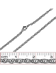 Nakit Eshop - Lančić od nehrđajućeg čelika - gusto povezane ovalne karike Y38.6