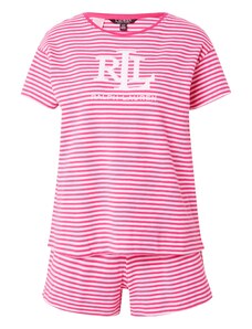 Lauren Ralph Lauren Pidžama roza / svijetloroza / bijela