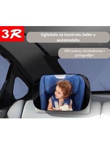 Lookapik Ogledalo za kontrolu bebe u automobilu