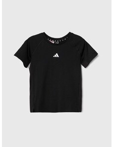 Dječja majica kratkih rukava adidas boja: crna
