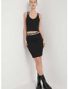 Suknja Karl Lagerfeld Jeans boja: crna, mini, pencil