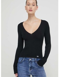 Pamučni pulover Moschino Jeans boja: crna, lagani