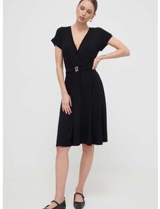 Haljina Liu Jo boja: crna, mini, širi se prema dolje