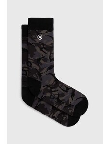 Čarape AAPE Basic Camo za muškarce, boja: crna, ASO4293