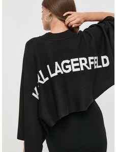 Pulover Karl Lagerfeld za žene, boja: crna, lagani