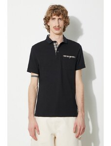 Pamučna polo majica Barbour Corpatch Polo boja: crna, bez uzorka, MML1071