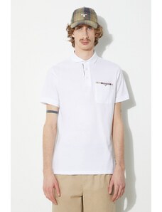 Pamučna polo majica Barbour Corpatch Polo boja: bijela, bez uzorka, MML1071