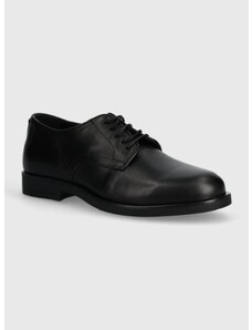 Kožne cipele Calvin Klein DERBY za muškarce, boja: crna, HM0HM01246