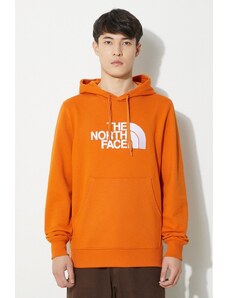 Pamučna dukserica The North Face M Light Drew Peak Pullover Hoodie za muškarce, boja: narančasta, s kapuljačom, s aplikacijom, NF00A0TEPCO1