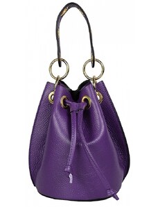 Luksuzna Talijanska torba od prave kože VERA ITALY "Agota", boja ljubičasta, 20x20cm