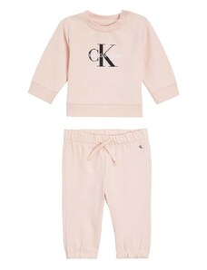 Dječja trenirka Calvin Klein Jeans boja: ružičasta