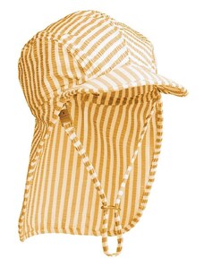 Dječja kapa Liewood Lusio Seersucker Sun Hat boja: žuta, s uzorkom